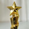 Customized sports award trophy resin crafts gold plated resin trophy star trophy crystal awards