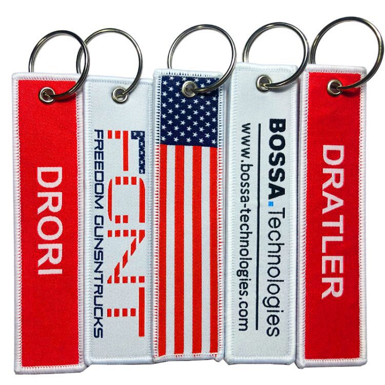 Remove before embroidery keychain aviation key tag flight keychain supply