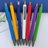 Soft rubber coating metal ballpoint pens-support custom logo laser engraved or full color uv printing ball pen-metal clip