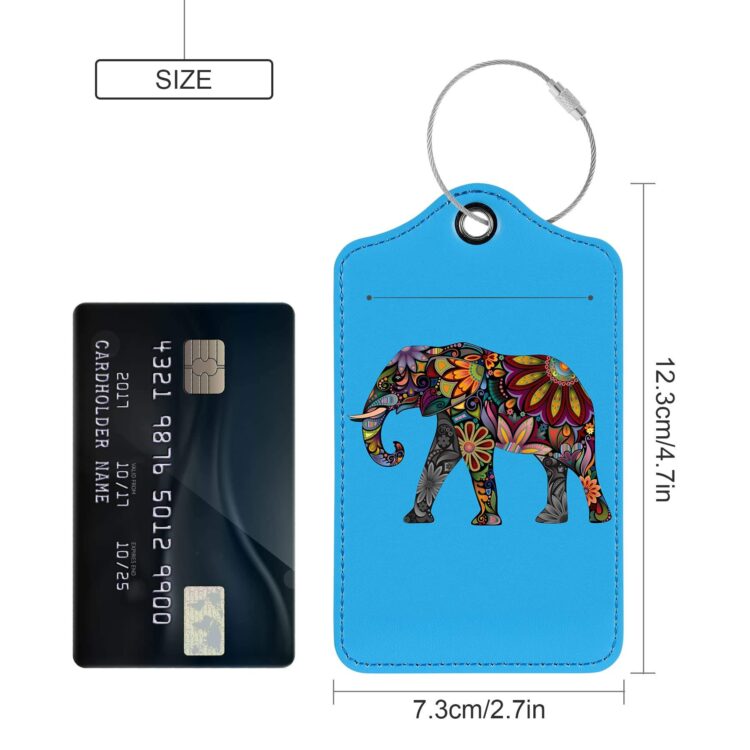 Rfid blocking travel accessories bag tags custom premium small leather luggage tag
