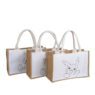 Hot eco protection can be customized jute bag portable linen gift bag firm commuting shopping bag