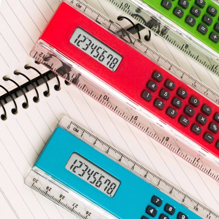 8-digit number office school stationery gift custom colour 30cm ruler calculator for students