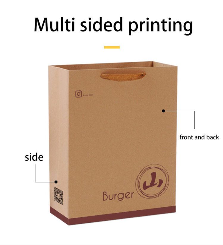 Folding shopping paper bags kraft paper bags wholesale customized paper bags with logo printing