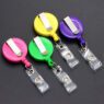 Heavy duty oval yoyo plastic abs id name badge reel retractable badge holders carabiner badge reels