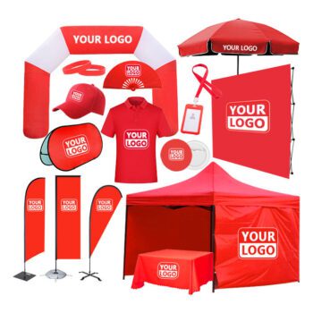 Custom corporate tradeshow booth items with logo printing luxury promotional shop activities merchandising gift set