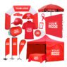 Custom corporate tradeshow booth items with logo printing luxury promotional shop activities merchandising gift set