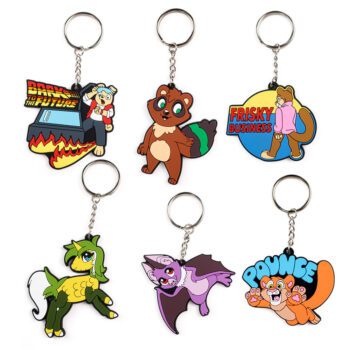 Custom 2d 3d promotional silicone rubber pvc anime key chains novelty retro bulk mini cartoon anime pvc keychain wholesale