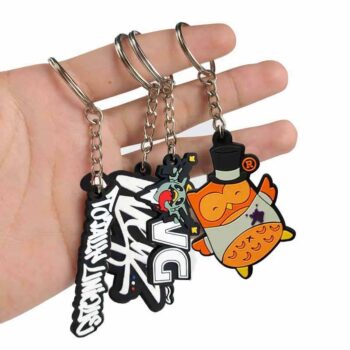 Custom 2d/3d anime soft pvc keychain make rubber sport key chain your logo keyring with chain