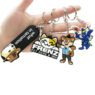 Custom cute designer fashion letter pvc rubber keychain charms promotional silicone rubber key chains accessories keyrings