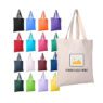 Wholesale recycled canvas tote bag reusable shopping bags cotton canvas tote bag with custom printed logo and zipper