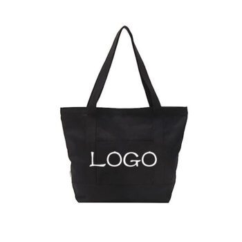 Custom logo eco friendly cotton canvas tote large size reusable folding tote shopping bag for women daylife