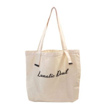 Custom logo print korean tote bags high quality women handbags reusable sublimation canvas tote bag with pocket and zipper