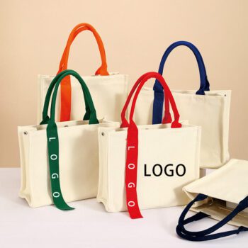 Custom silk screen reusable green blank shoulder canvas tote bag large shopping canvas tote bag with pocket and zipper