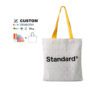 New arrival stylish shopping canvas handbag reusable letter geometric pattern cotton tote bag shoulder gift bags for women eco