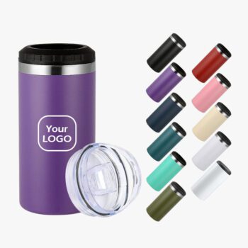 Custom 16oz stainless steel double wall vacuum insulated 4 in 1 beer bottle can cooler