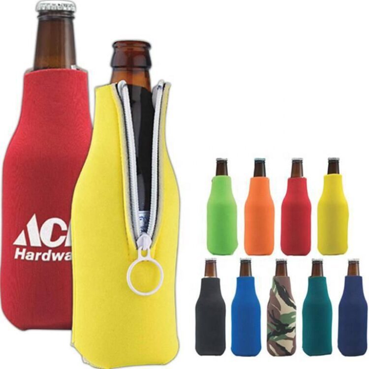 12 oz luminous beverage stitchec bottom neoprene beer bottle sleeve can cooler holder and beer holder insulated