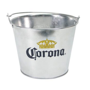 Metal galvanized iron ice bucket beer champagne wine cooler ice tin bucket for bar using with bottle opener