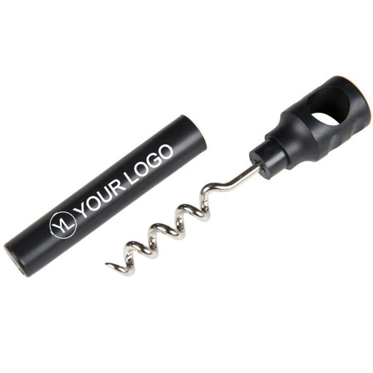 Custom printed advertising multicolor portable plastic pocket corkscrew traveling wine opener