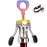 Factory wholesale stainless steel custom logo multifunction metal cork kit wing corkscrew wine opener with gift box