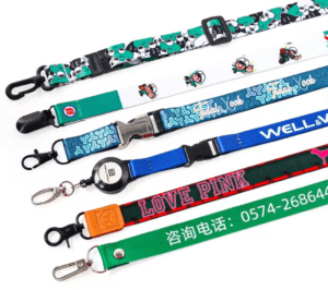 High quality custom logo twill polyester lanyard keychain thermal transfer printing with personalized sublimation lanyard