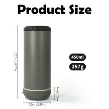 Wholesale customization slim 16oz stainless steel 4 in 1 speaker beer can cooler with speaker and lids
