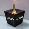 Square ice bucket custom logo sign vip service bottle presenter for nightclub bar lounge party events