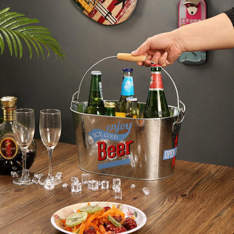 Thickened iron art ice bucket household multi-functional creative supplies business special fashion decorative