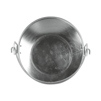 Metal bucket with handle and bottle opener galvanized pail 5 l silver