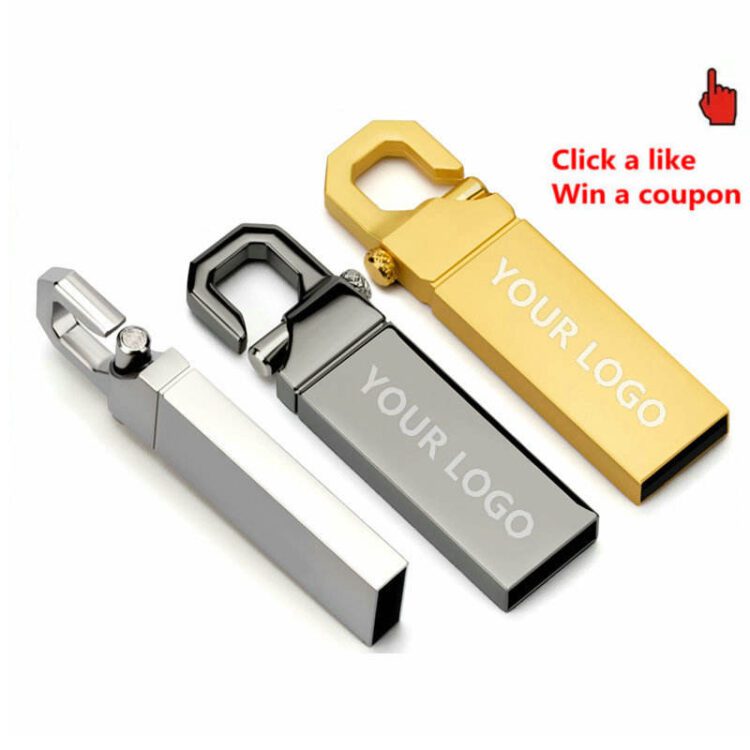 Factory cheaper usd2.0 metal buckle 8g 16g 32g 64g usb stick pendrive memory usb flash drives with logo free