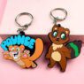 Custom 2d 3d promotional silicone rubber pvc anime key chains novelty retro bulk mini cartoon anime pvc keychain wholesale