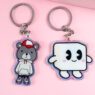 Cute anime cute bear acrylic keychain kawaii cartoon keyring acrylic plastic key chains charm for women bag pendant jewelry gift