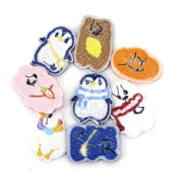 Wholesale bulk cartoon embroidery tweed clothes patch cute simulation animal embroidery patch