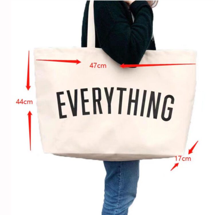 Wholesale eco foldable extra capacity casual cotton shopping oversized handbag reusable canvas heavy duty tote bag for women