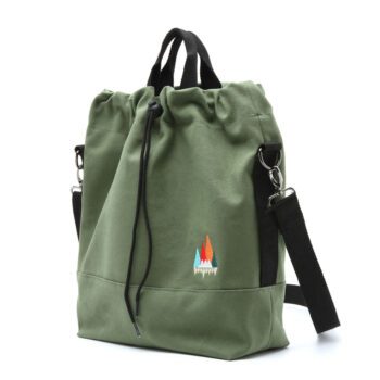 Custom logo women canvas tote handbags casual shoulder ladies work sport yoga drawstring bag crossbody bag with embroidery