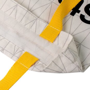 New arrival stylish shopping canvas handbag reusable letter geometric pattern cotton tote bag shoulder gift bags for women eco