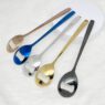 Wholesale kitchen tool multi-function 2 in 1 stainless steel spoon beer bottle opener