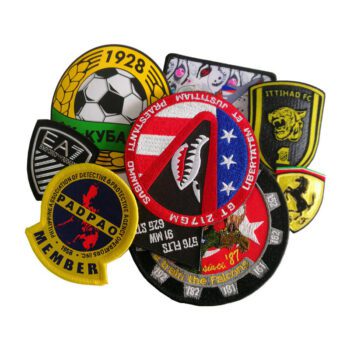 Wholesale custom cool patches embroider ydesigner hat fabric woven full embroidery logo iron-on badge patch