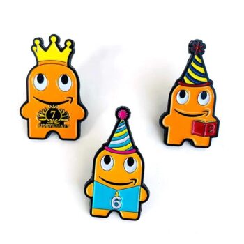 Lovely birthday gifts soft enamel badge no minimum custom enamel pin 2d 3d metal cute cartoon anime enamel pin for souvenirs