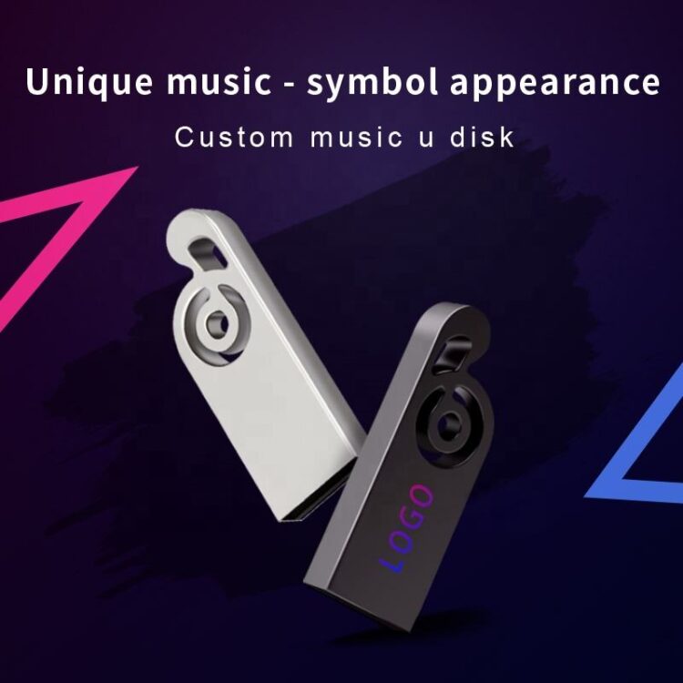 Metal musical note shape car gifts key usb flash drive 32gb memory stick customized logo mini