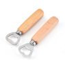 Oem new design kitchen home wedding party stainless steel household bottle opener wooden handle bar beer bottle opener gift