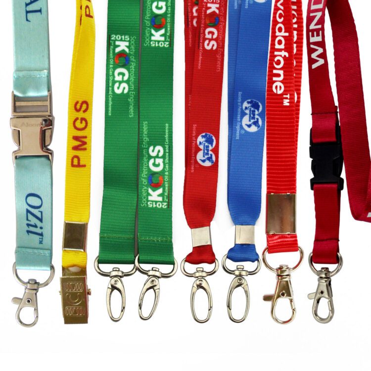 Customize logo polyester lanyard breakaway neck lanyard with id card holder wholesale factory free sample cute fashion lanyards