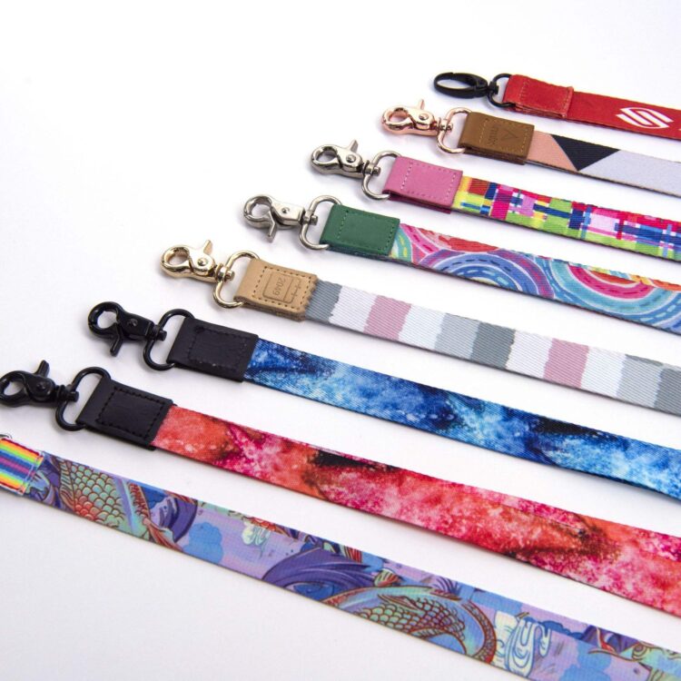 High quality custom logo twill polyester lanyard keychain thermal transfer printing with personalized sublimation lanyard