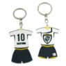 Cheap logo customized polo shirt soccer club keyring sport football soccer key chain pvc rubber keychain