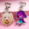 Anime keychain acrylic keychains key cover chain keyring jewelry accessories gifts