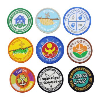 Hot selling custom embroidered embroidery patches iron on woven patch brand logo badge applique for clothing patch