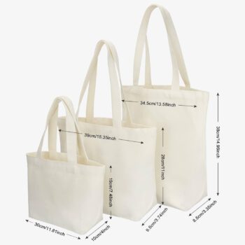 Custom printed logo bulk tote bag 15' x 16' large reusable grocery shopping bags for gift goody convention trade show