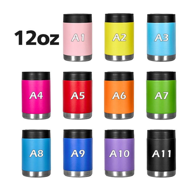 Custom 12oz metal insulated stainless steel soda beer 12 oz can cooler