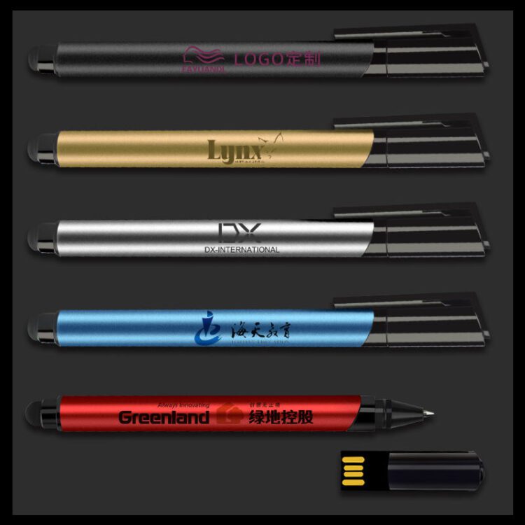 Factory wholesale customizable logo creative multifunctional 2.0 usb flash memory three-in-one ballpoint pen