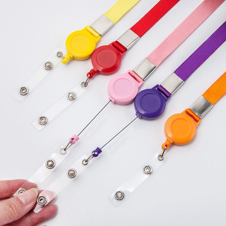 Custom lanyard with logo neck strap band for business id badge card holders polyester lanyard