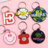 Oem manufacturer keychain made custom logo soft 2d 3d pvc keyring cute rubber pvc key chain